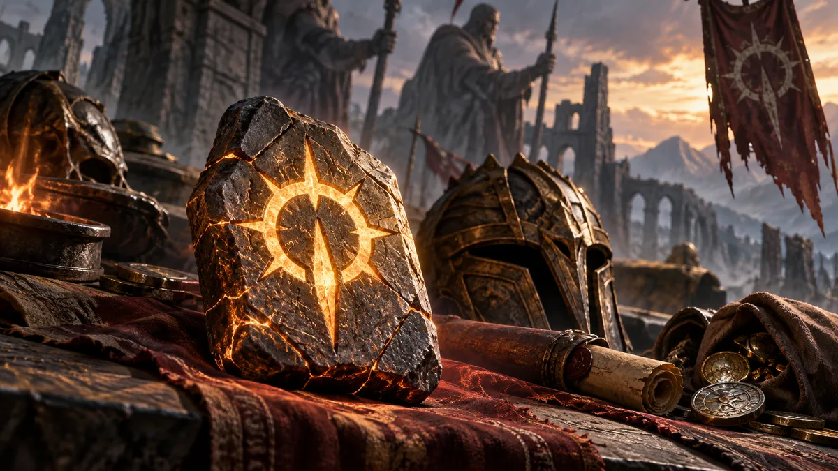 Editorial illustration: Path of Exile 2 Return of the Ancients Guide: Runes of Aldur, Runeforging, and the December 2026 1.0 Launch