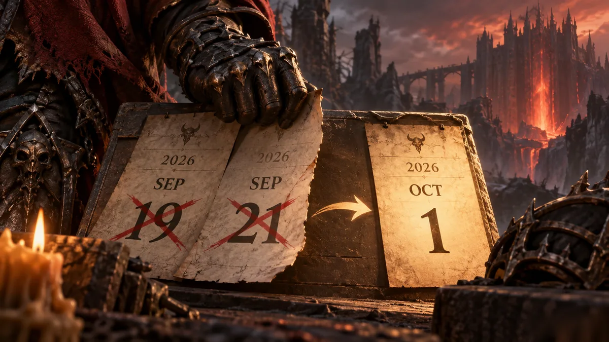 Editorial illustration: Diablo IV Season of Hell's Legacy Delayed by Login Errors