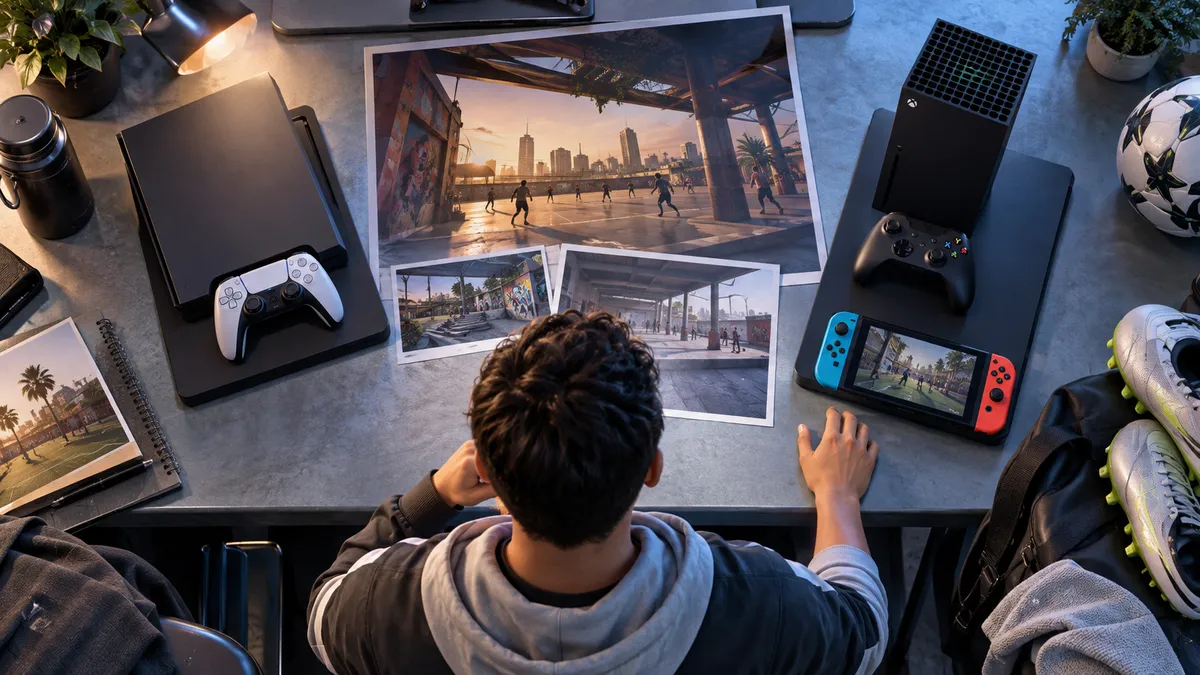 Illustration of the article section: FC 27 The Grounds Trailer Details EA's Off-Pitch Hub