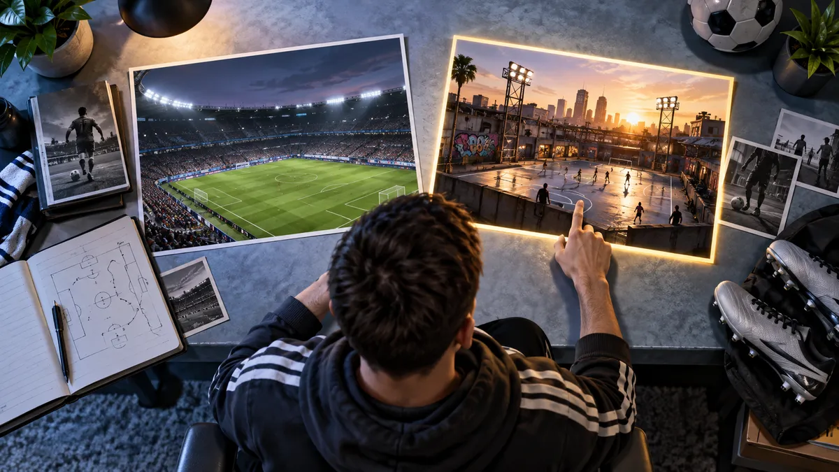 Illustration of the article section: FC 27 The Grounds Trailer Shows Off Street Matches and Mentors